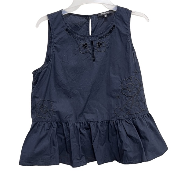 Madewell Embroidered Peplum Tank Top Size M - Picture 6 of 15